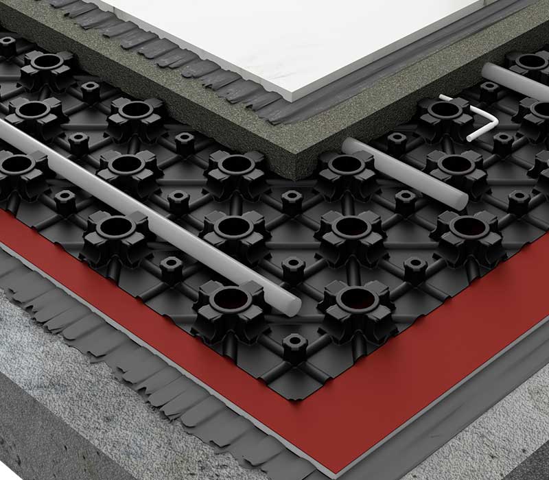 Nexxa12 zelfklevend noppenplaat vloerverwarming